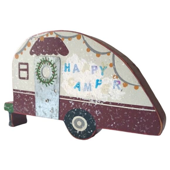 Folk Art Primitive Camper Sign HAPPY CAMPER Teardrop RV Primitives by Kathy. - Picture 12 of 15